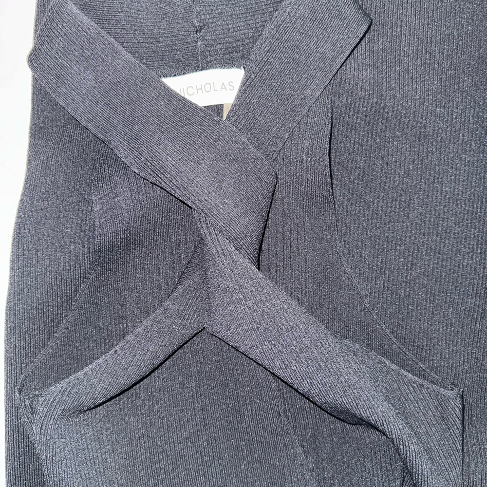 NICHOLAS Black Midi Dress Elegant Design